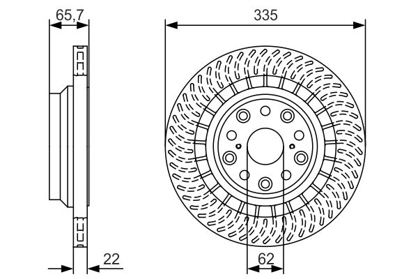 Bosch Remschijven 0 986 479 T34