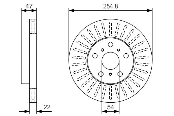 Bosch Remschijven 0 986 479 T65