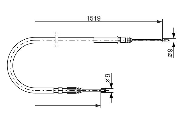 Bosch Handremkabel 1 987 477 654