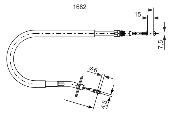 Bosch Handremkabel 1 987 477 703