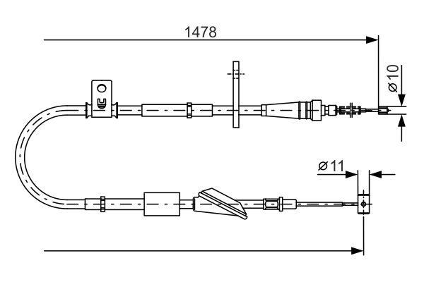 Bosch Handremkabel 1 987 482 096