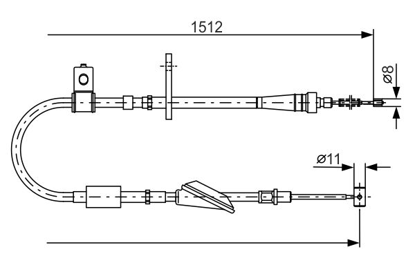 Bosch Handremkabel 1 987 482 176