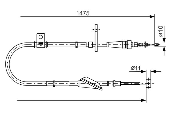 Bosch Handremkabel 1 987 482 211