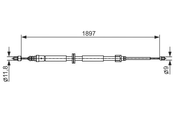 Bosch Handremkabel 1 987 482 433