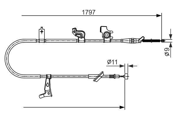 Bosch Handremkabel 1 987 482 434