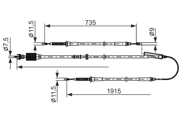 Bosch Handremkabel 1 987 482 801