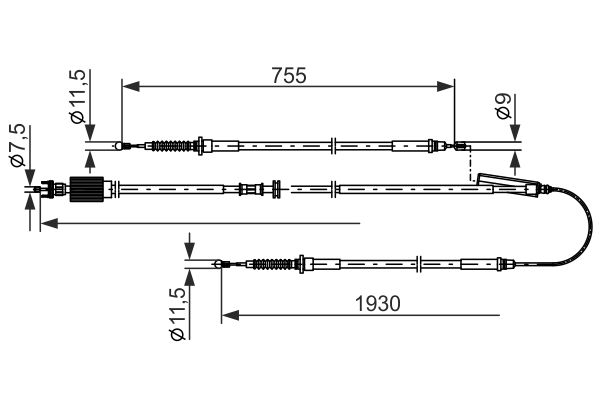 Bosch Handremkabel 1 987 482 802