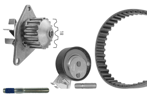 Bosch Distributieriem kit inclusief waterpomp 1 987 948 725