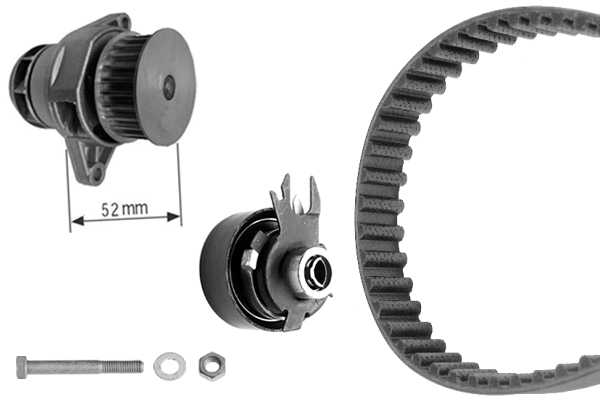 Bosch Distributieriem kit inclusief waterpomp 1 987 948 859