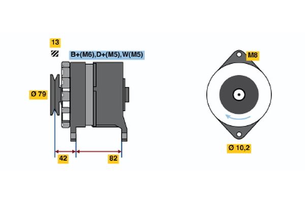 Bosch Alternator/Dynamo 6 033 GB3 059