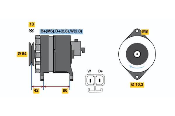 Bosch Alternator/Dynamo 6 033 GB4 009