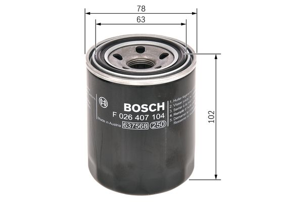 Bosch Oliefilter F 026 407 104