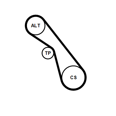 Contitech Poly V-riem set 5PK1450K1