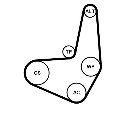 Contitech Poly V-riem set 6PK1033K2