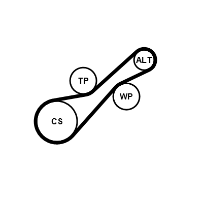 Contitech Poly V-riem set 6PK900K1