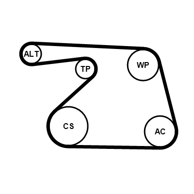 Contitech Poly V-riem set 6PK1325K1