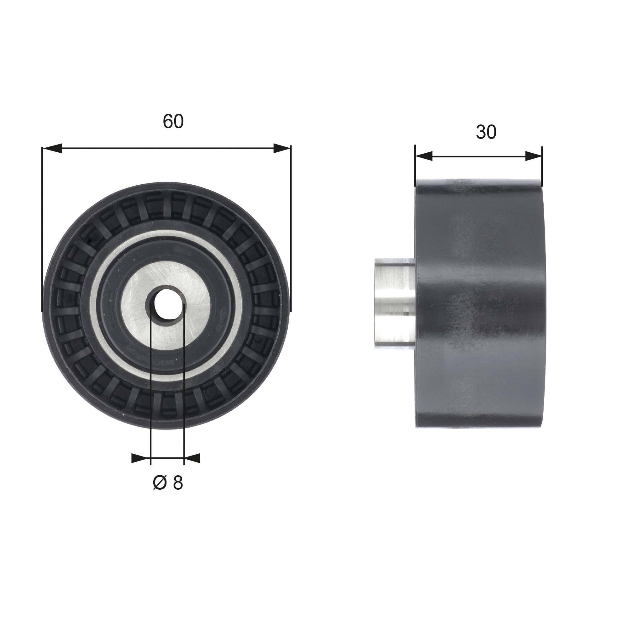 Gates Geleiderol distributieriem T42188