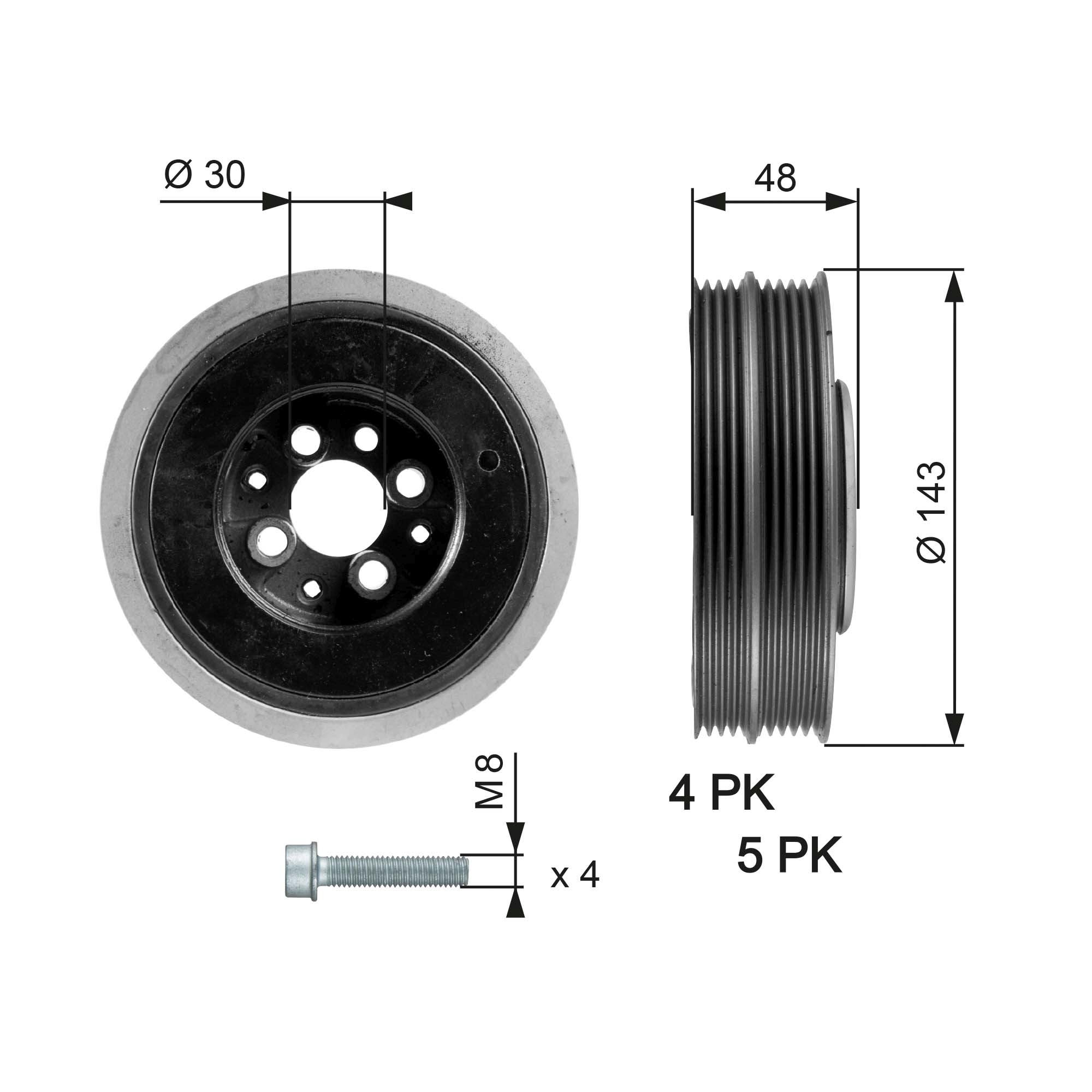 Gates Krukaspoelie TVD1015A