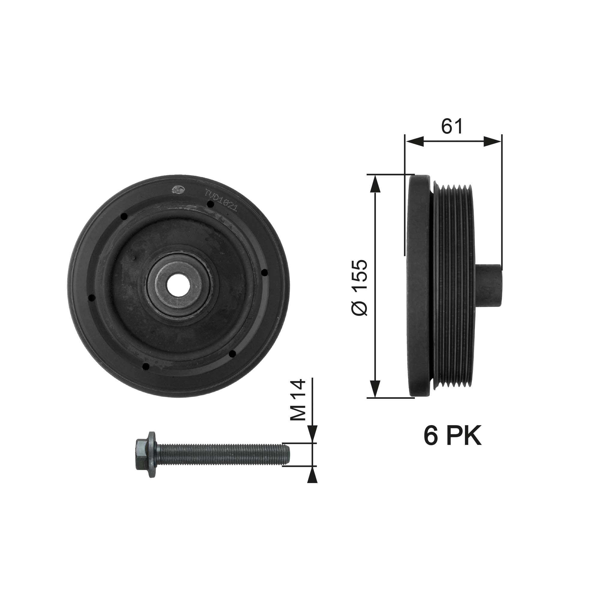 Gates Krukaspoelie TVD1021A