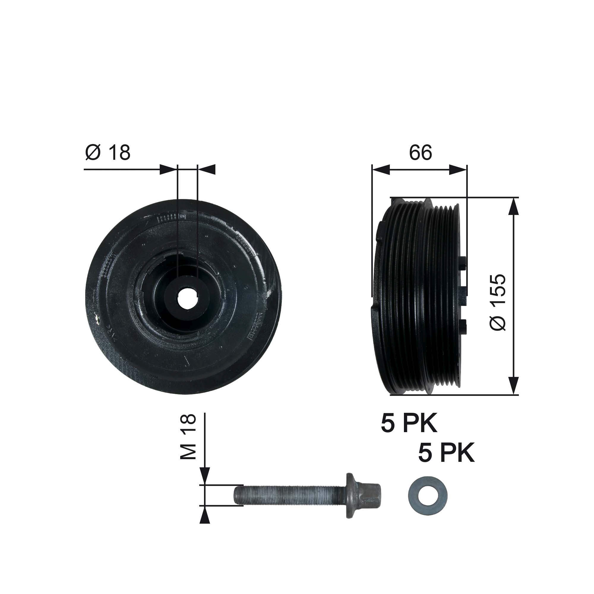 Gates Krukaspoelie TVD1037A