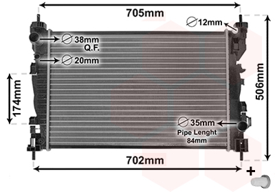 Van Wezel Radiateur 01002119