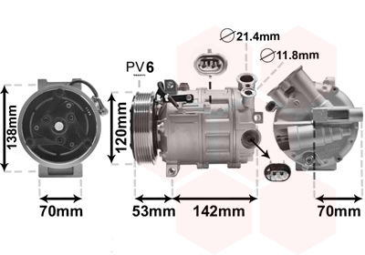 Van Wezel Airco compressor 0100K143