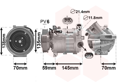 Van Wezel Airco compressor 0100K145