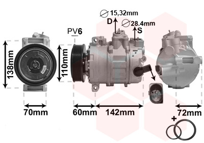 Van Wezel Airco compressor 0300K344