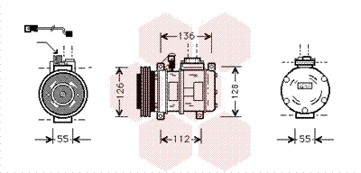 VAN WEZEL Airco compressor 0600K228