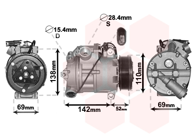 Van Wezel Airco compressor 0600K442