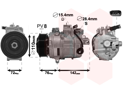 Van Wezel Airco compressor 0600K486