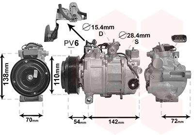 Van Wezel Airco compressor 0600K551