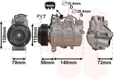 Van Wezel Airco compressor 0600K552