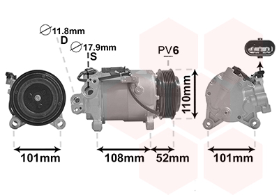 Van Wezel Airco compressor 0600K567