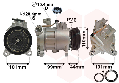 Van Wezel Airco compressor 0601K702