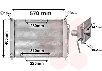 Van Wezel Koelmodule (radiateur+condensor) 1300M369