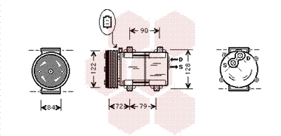 Van Wezel Airco compressor 1800K351