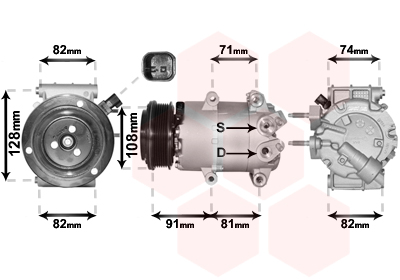 Van Wezel Airco compressor 1800K570