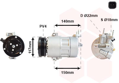 Van Wezel Airco compressor 1800K595