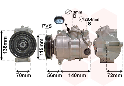 Van Wezel Airco compressor 3000K704