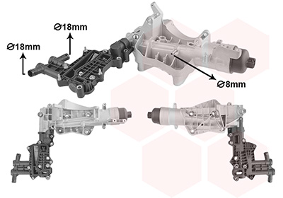 Van Wezel Behuizing, oliefilter 30013734