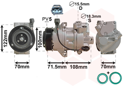 Van Wezel Airco compressor 3200K249