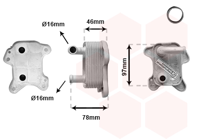 Van Wezel Oliekoeler motorolie 37013719