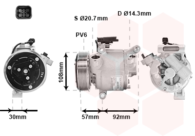 Van Wezel Airco compressor 4001K702