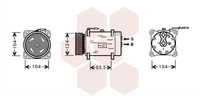Van Wezel Airco compressor 4300K038