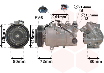 Van Wezel Airco compressor 4300K628