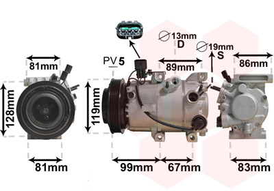 Van Wezel Airco compressor 8200K414