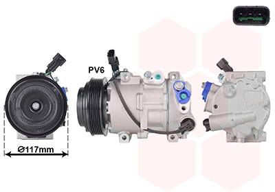 Van Wezel Compressor, airconditioning 8201K722