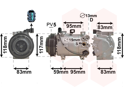 Van Wezel Airco compressor 8300K193