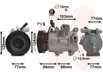 Van Wezel Airco compressor 8300K236